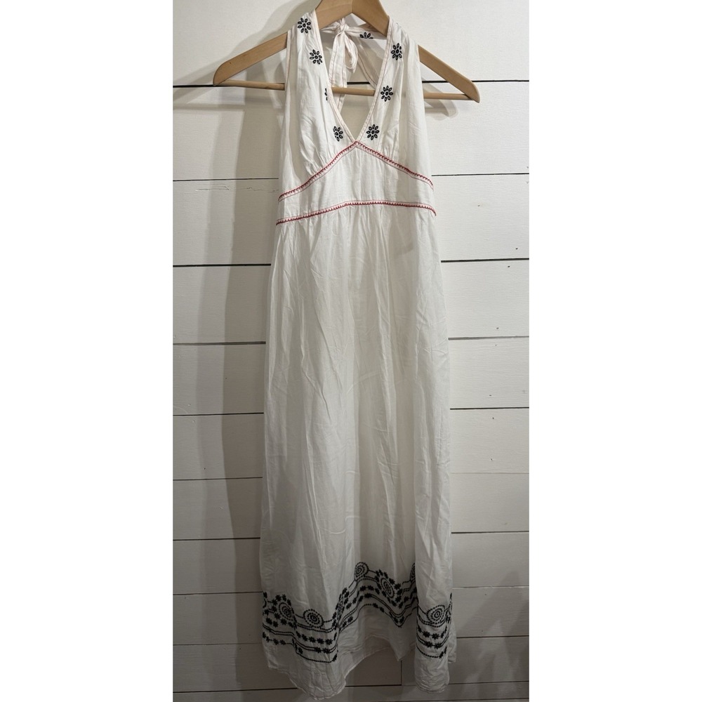 Tommy Bahama Sheer White Dress Cover Up White Women's Medium 100% Cotton‎ Halter